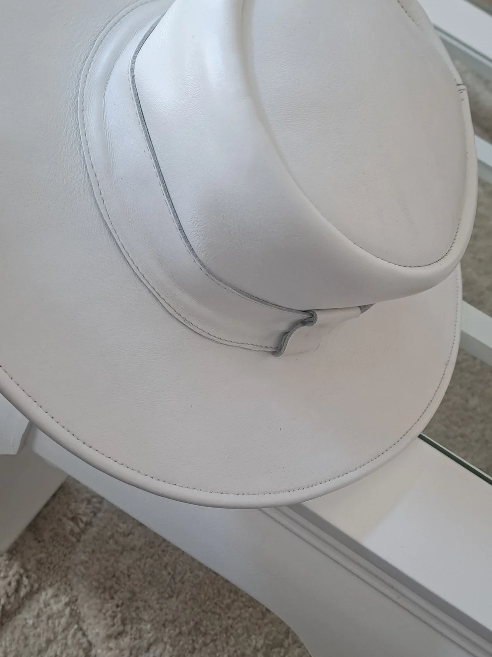 White Women's Wide-Brim Hat